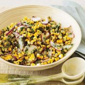 Raw Corn and Radish Salad with Spicy Lime Dressing