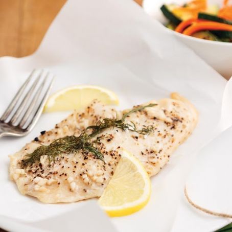 Baked Fish Packets with Dill