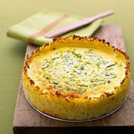 Goat Cheese Quiche with Hash-Brown Crust