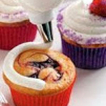 Raspberry Swirl Cupcakes