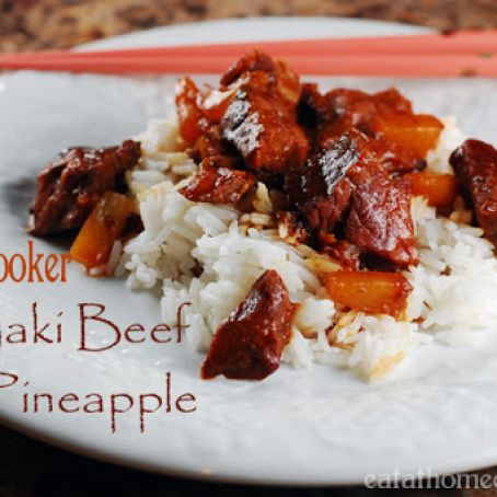 Slow Cooker Beef Teriyaki with Pineapple