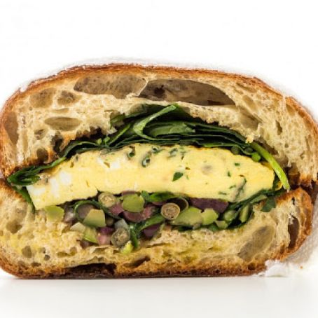 Frittata Sandwich with Olive Salad