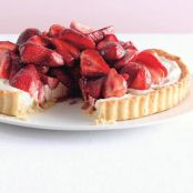 STRAWBERRY MASCARPONE TART WITH PORT GLAZE