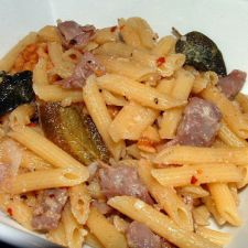 Penne with Prosciutto, Walnuts & Fried Sage Leaves