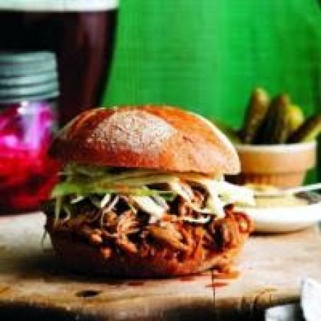 Pulled pork with ginger-bourbon sauce