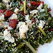 SWISS CHARD WITH SUN DRIED TOMATOES AND GORGONZOLA