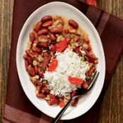New Orleans Red Beans and Rice with Pickled Peppers