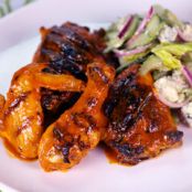 Grilled Buffalo Chicken with Crunchy Celery Salad