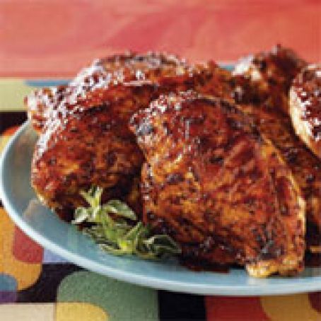 Honey Bourbon Barbecue Chicken Breasts