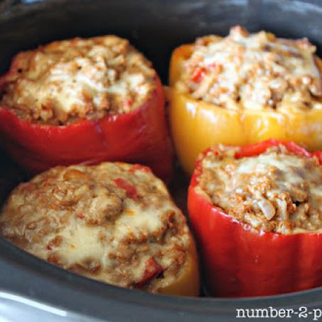 Mexican Stuffed Bell Peppers Slow Cooker