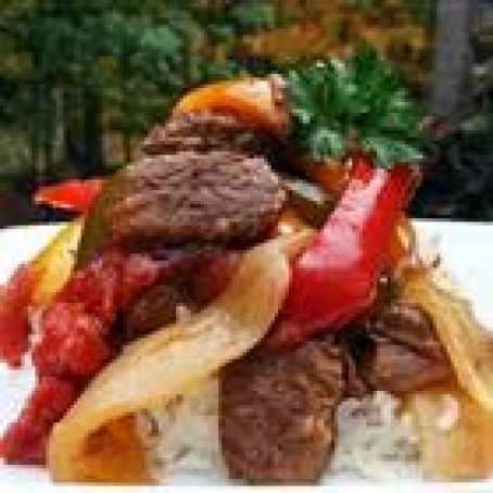 Slow Cooker Pepper Steak