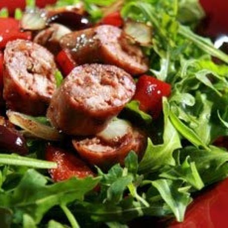 Warm Sausage and Pepper Salad
