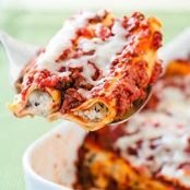 Baked Manicotti with Meat Sauce