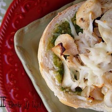 Chicken Pesto French Bread Sandwich