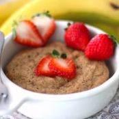 Peanut Butter Banana Microwave Cake