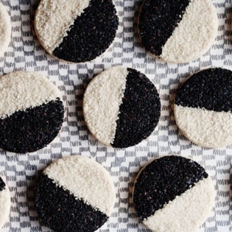Black and White Sesame Seed Cookies