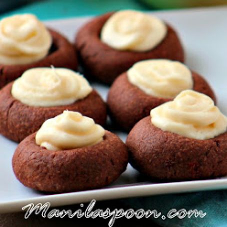 Cocoa Cream Thumbprint Cookies
