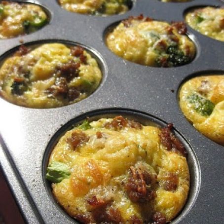 Broccoli Sausage Egg Muffins