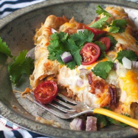 Chicken Bacon Ranch Enchiladas