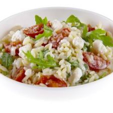 Orzo with Cherry Tomatoes, Feta and Mint