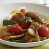 Thai Chicken, Zucchini and Tomato Curry