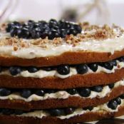 Billie's Italian Cream Cake with Blueberries