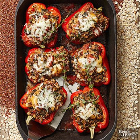 Peppers Stuffed with Quinoa and Spinach