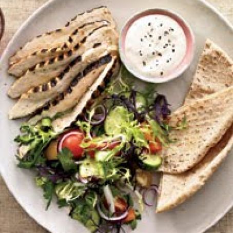 Middle Eastern Inspired Chicken with Tahini Sauce