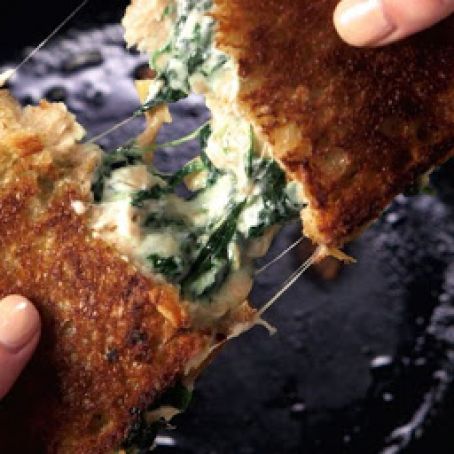Spinach-Artichoke Dip Grilled Cheese