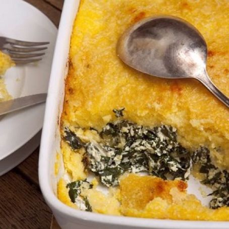 Polenta al Forno With Spinach, Ricotta and Fontina
