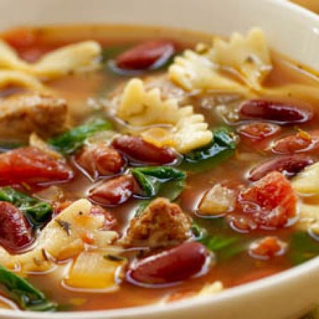Italian Style Soup with Turkey Sausage