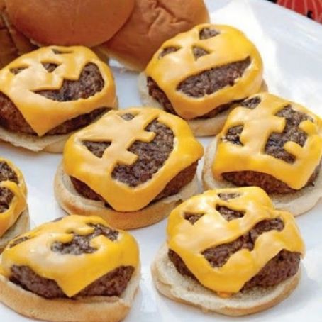 Halloween: Jack O' Lantern Burgers