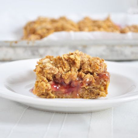 Pumpkin Raspberry Oat Bars