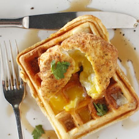 Vegetarian Chicken + Waffles