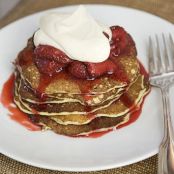 Cowgirl's Cottage Cheese Pancakes with Crème Fraîche and Seasonal Fruit