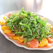Citrus Salad with Arugula, Golden Raisins, and Walnuts