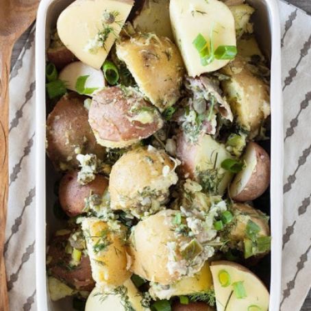 Potato Salad with Lemon Tahini & Dill Dressing
