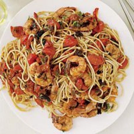 Puttanesca P'schetti with Shrimp