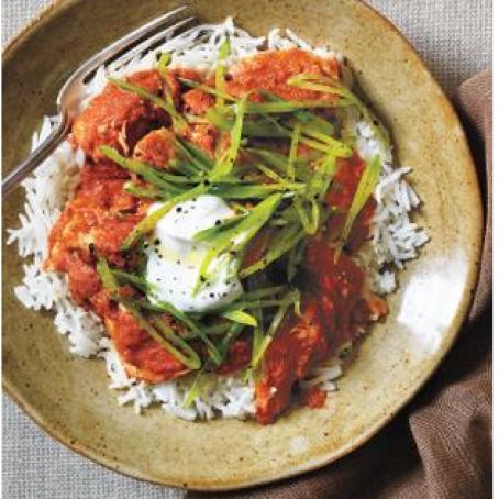 Chicken Tikka Masala with Crispy Snap Peas