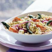 Salad - Salmon, Asparagus & Orzo Salad w/ Lemon-Dill Vinaigrette