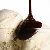 Hot Fudge over Vanilla Ice Cream