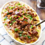 Ham and Sausage Hash Brown Egg Bake