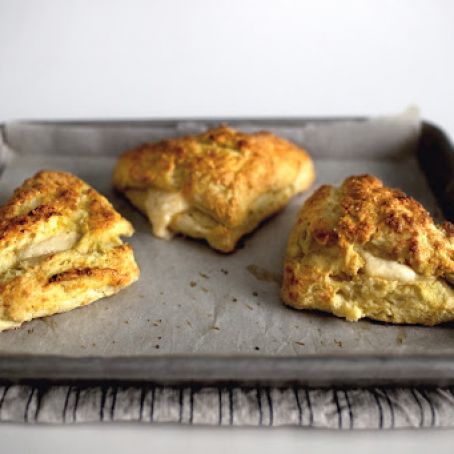 Honey Whipped Ricotta-Stuffed Scones