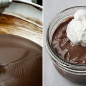 Chocolate Budino with Mint Whipped Cream
