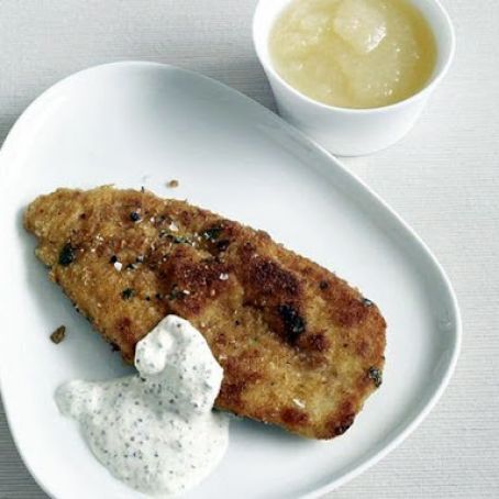 Chicken Schnitzel with Mustard Sauce