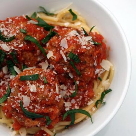Neopolitan Meatballs with Bolognese-Style Sauce