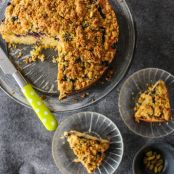 Blueberry Pistachio Crumble Cake