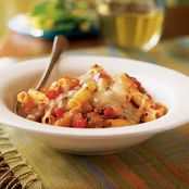 Baked Pasta with Sausage, Tomatoes, and Cheese