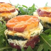 Bacon, Egg and Spinach Breakfast Stacks