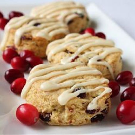 Cranberry Eggnog Cornbread Scones